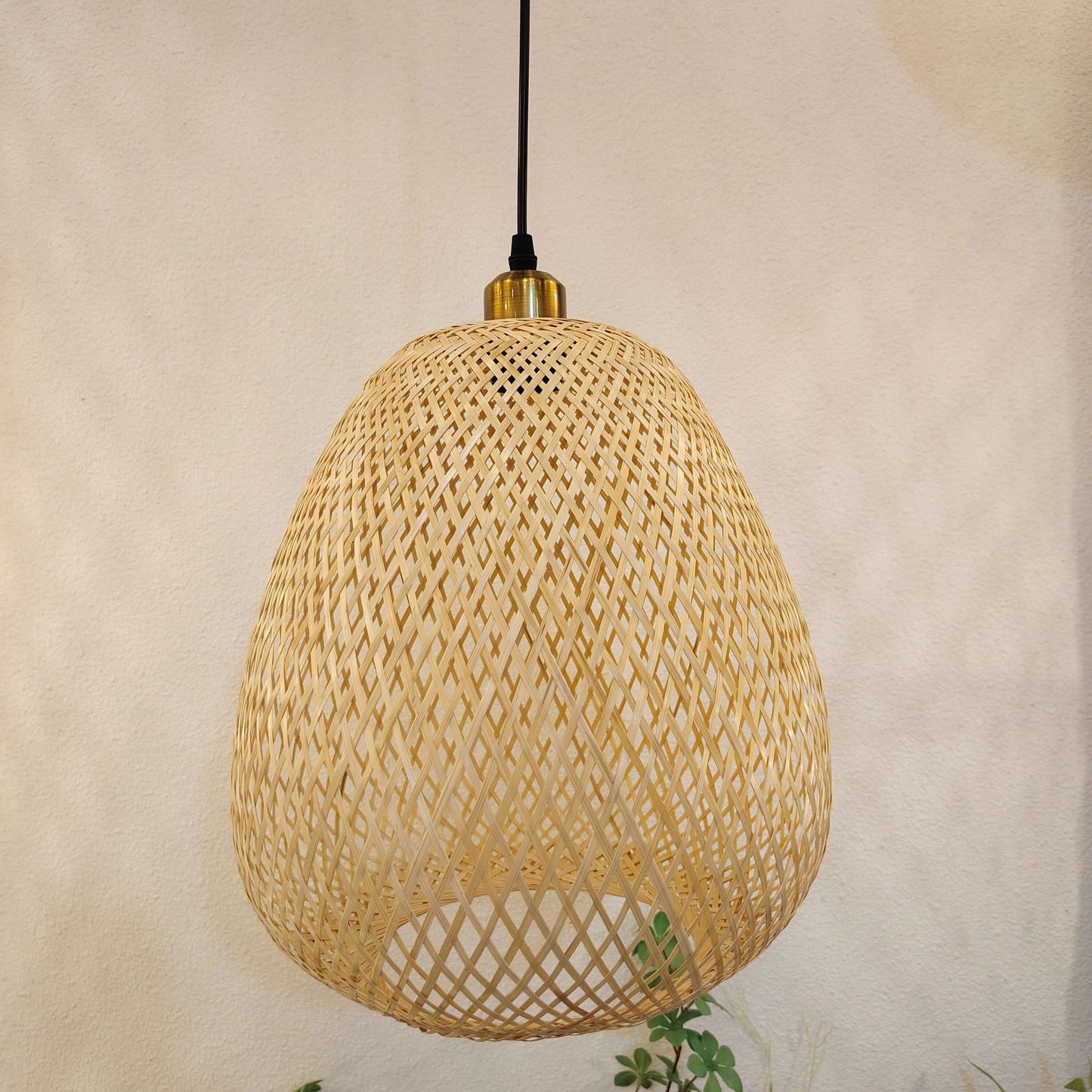 Handwoven Bamboo Pendant Light - Modern Art Deco Style-Lamp Shades-BambooChic