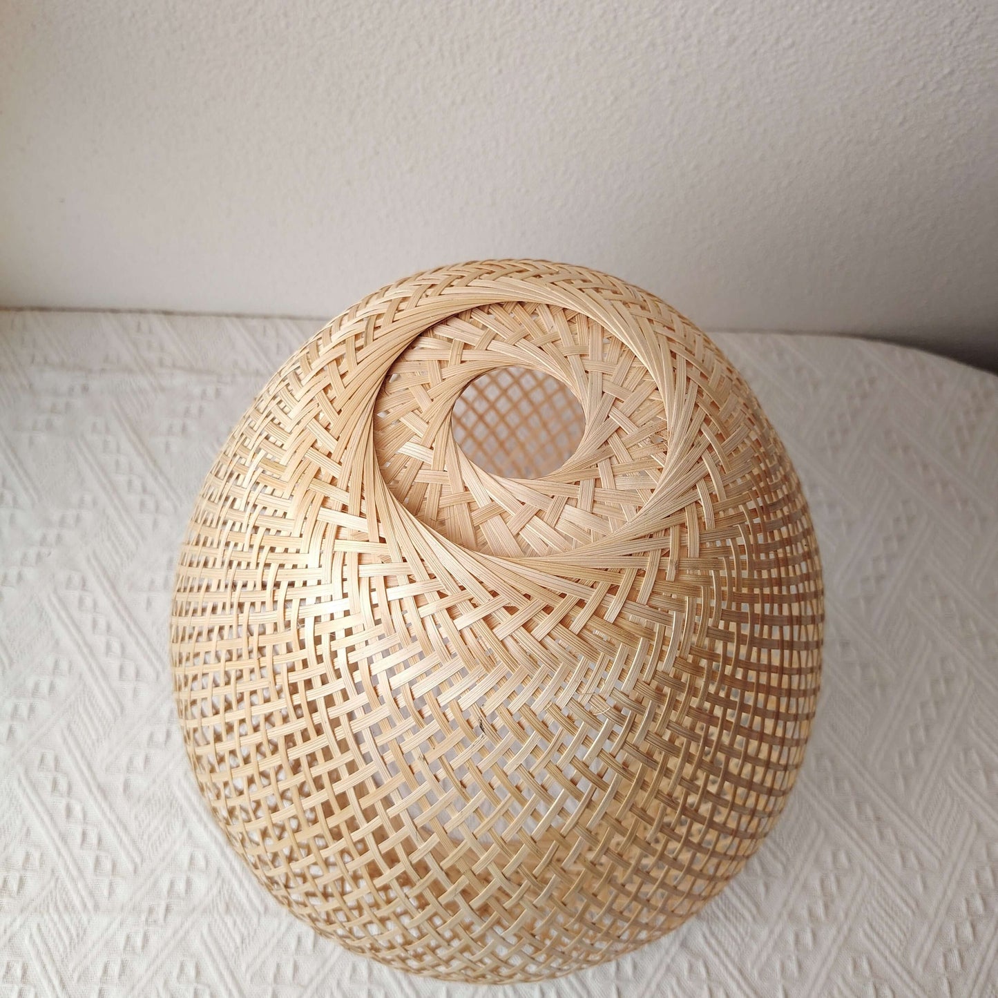 Handwoven Bamboo Pendant Light - Modern Art Deco Style-Lamp Shades-BambooChic