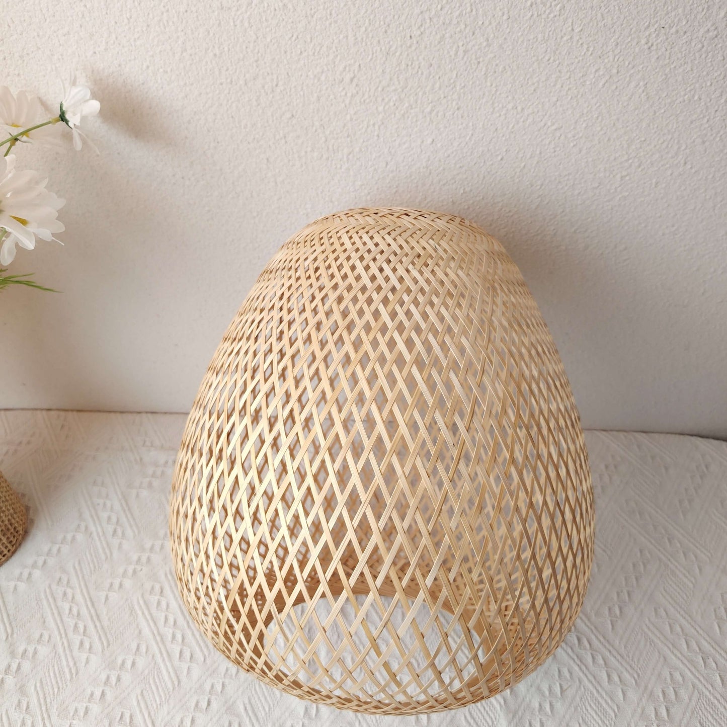 Handwoven Bamboo Pendant Light - Modern Art Deco Style-Lamp Shades-BambooChic