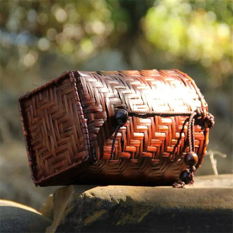 Retro Handmade Mini Natural Bamboo Woven Bag-Bag-BambooChic