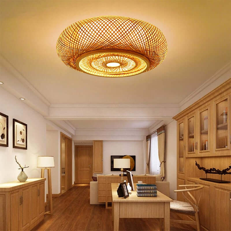 Eco-friendly Bamboo Hanging Ceiling Lamp-Lamp Shades-BambooChic