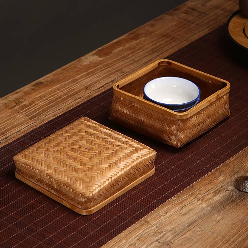 Chic Bamboo Retro Storage Box - Handcrafted Bamboo Collection Case-Home&Kitchen-BambooChic