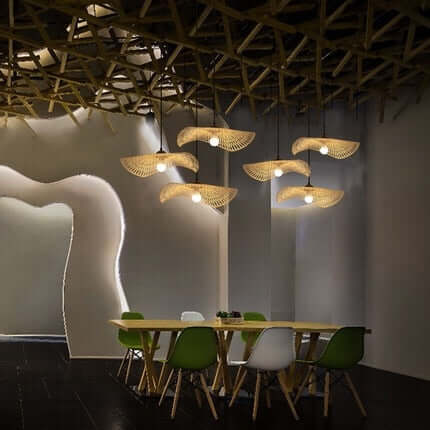 Bamboo Chandelier with Japanese Zen Art Style-Lamp Shades-BambooChic