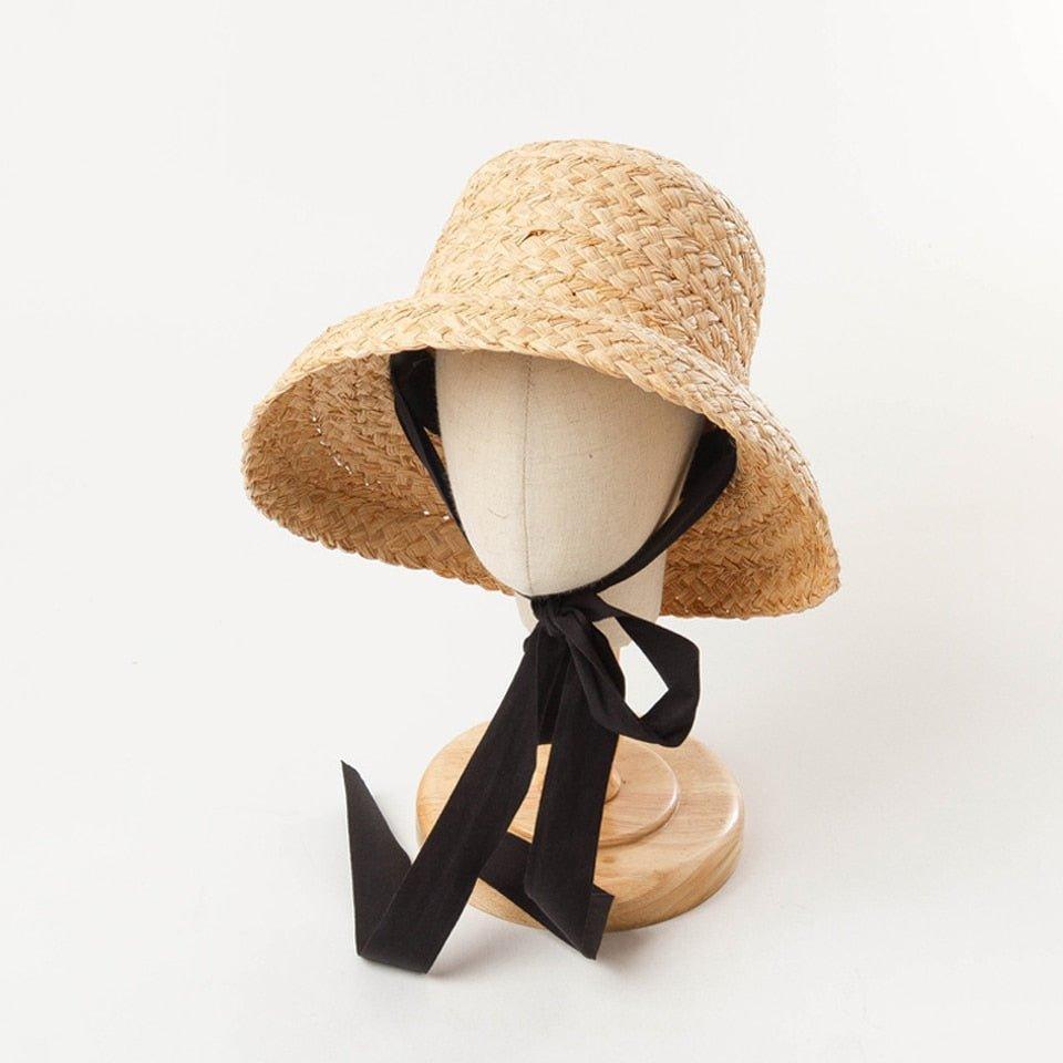 Handmade Kids Raffia Hat-Hat-BambooChic