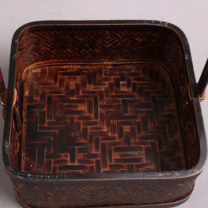 Handmade Bamboo Tea Set Storage Box - Eco-Friendly Chinese Basket-Home-BambooChic
