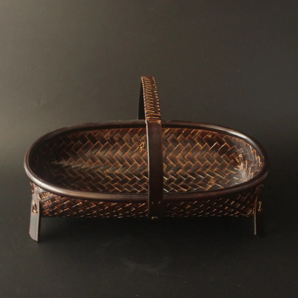 Handmade Bamboo Long Basket - Multi-Functional Bread Basket, Fruit Basket, Decorative Basket-Home&Kitchen-BambooChic