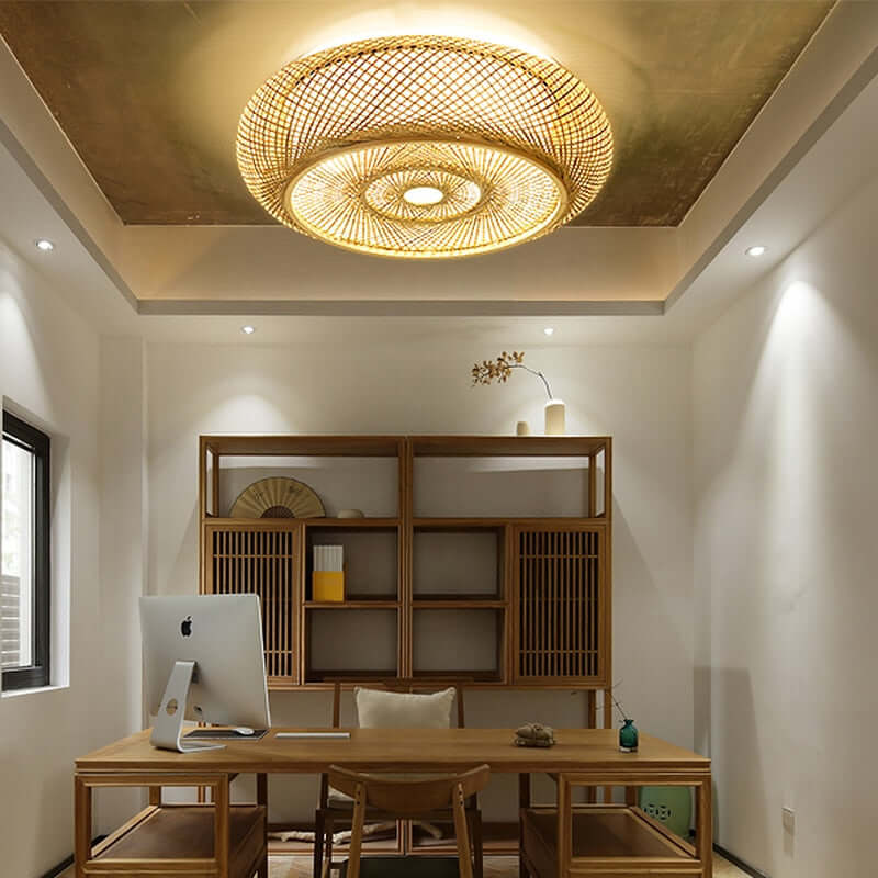 Eco-friendly Bamboo Hanging Ceiling Lamp-Lamp Shades-BambooChic