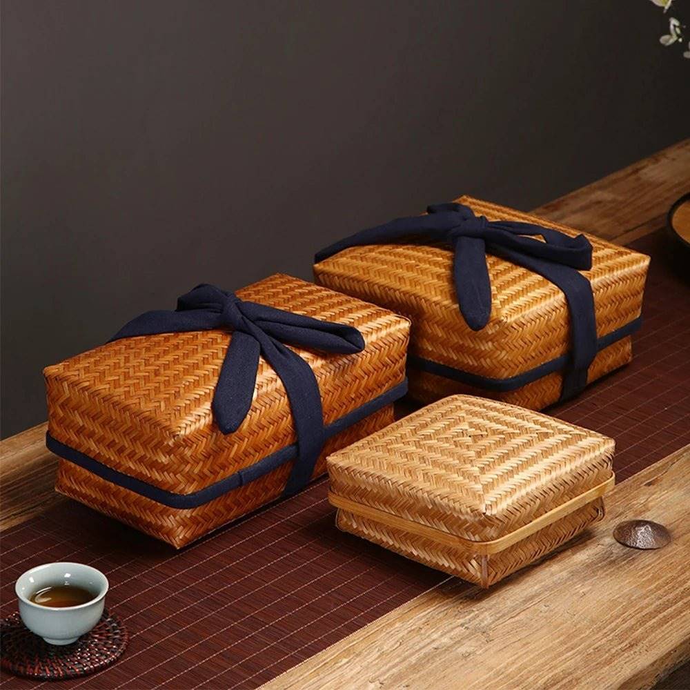 Chic Bamboo Retro Storage Box - Handcrafted Bamboo Collection Case-Home&Kitchen-BambooChic