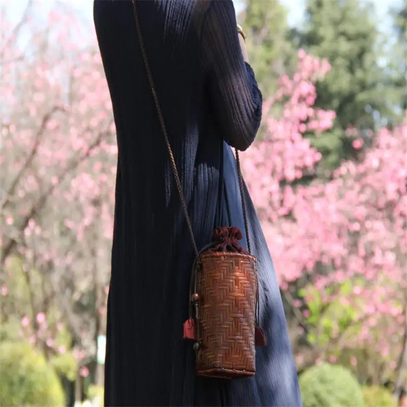 Retro Handmade Mini Natural Bamboo Woven Bag-Bag-BambooChic