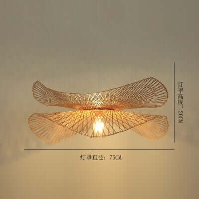 Bamboo Chandelier with Japanese Zen Art Style-Lamp Shades-BambooChic
