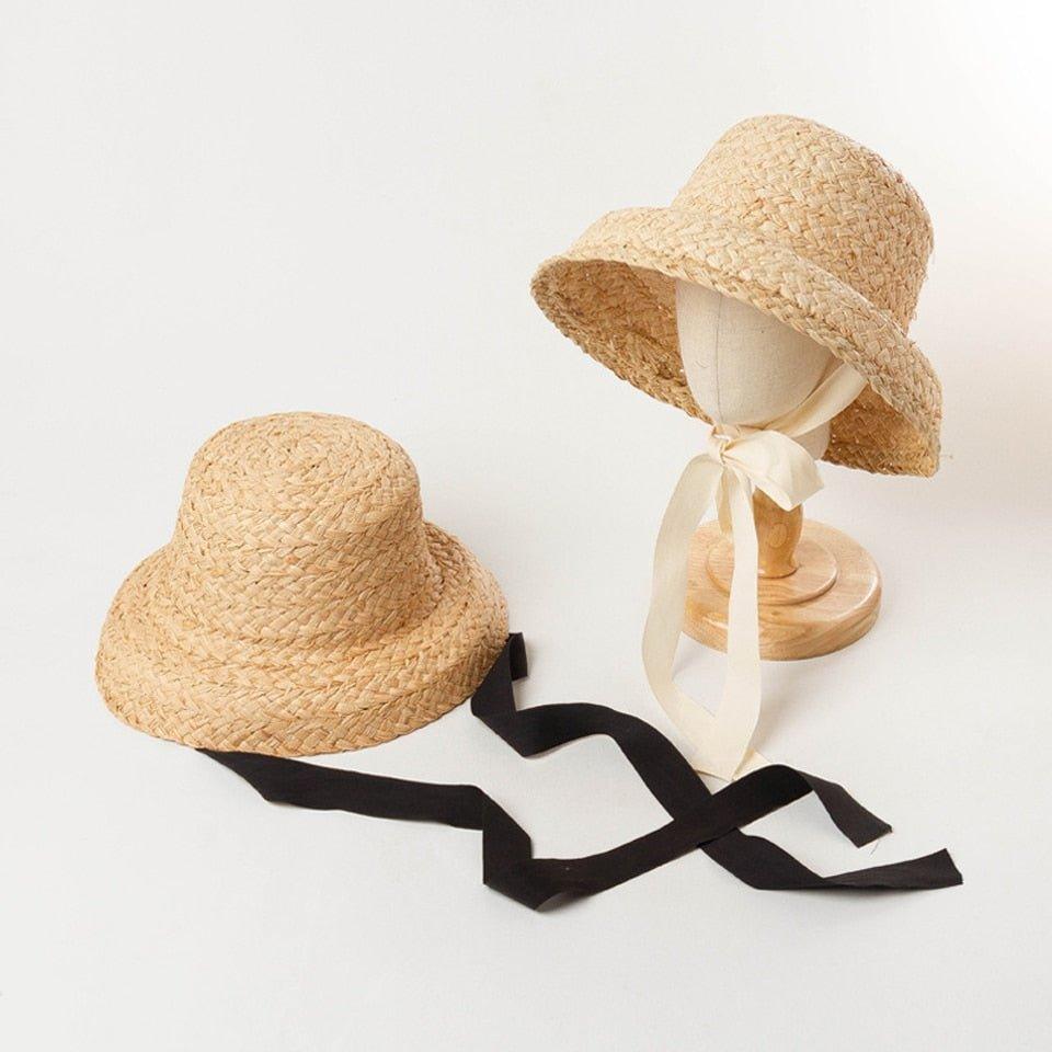 Handmade Kids Raffia Hat-Hat-BambooChic