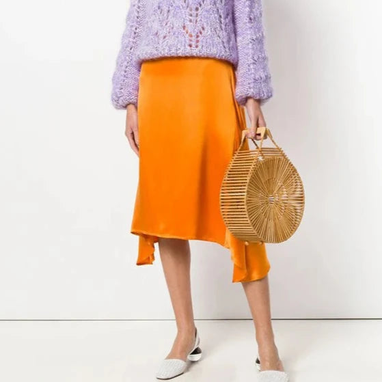 Handcrafted Eco-Friendly Bamboo Round Bag - Summer Tote for Travel & Beach-Bag-BambooChic