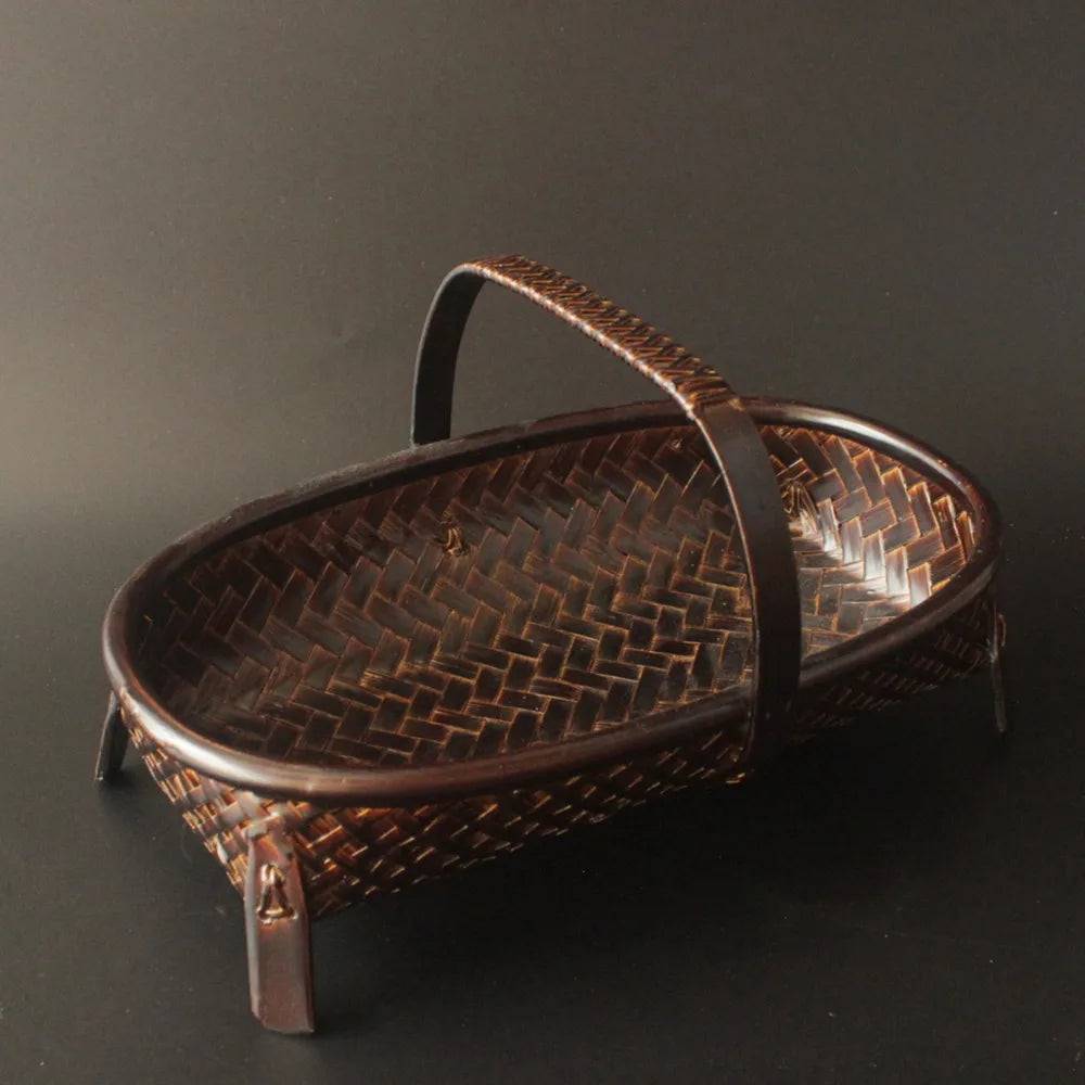 Handmade Bamboo Long Basket - Multi-Functional Bread Basket, Fruit Basket, Decorative Basket-Home&Kitchen-BambooChic