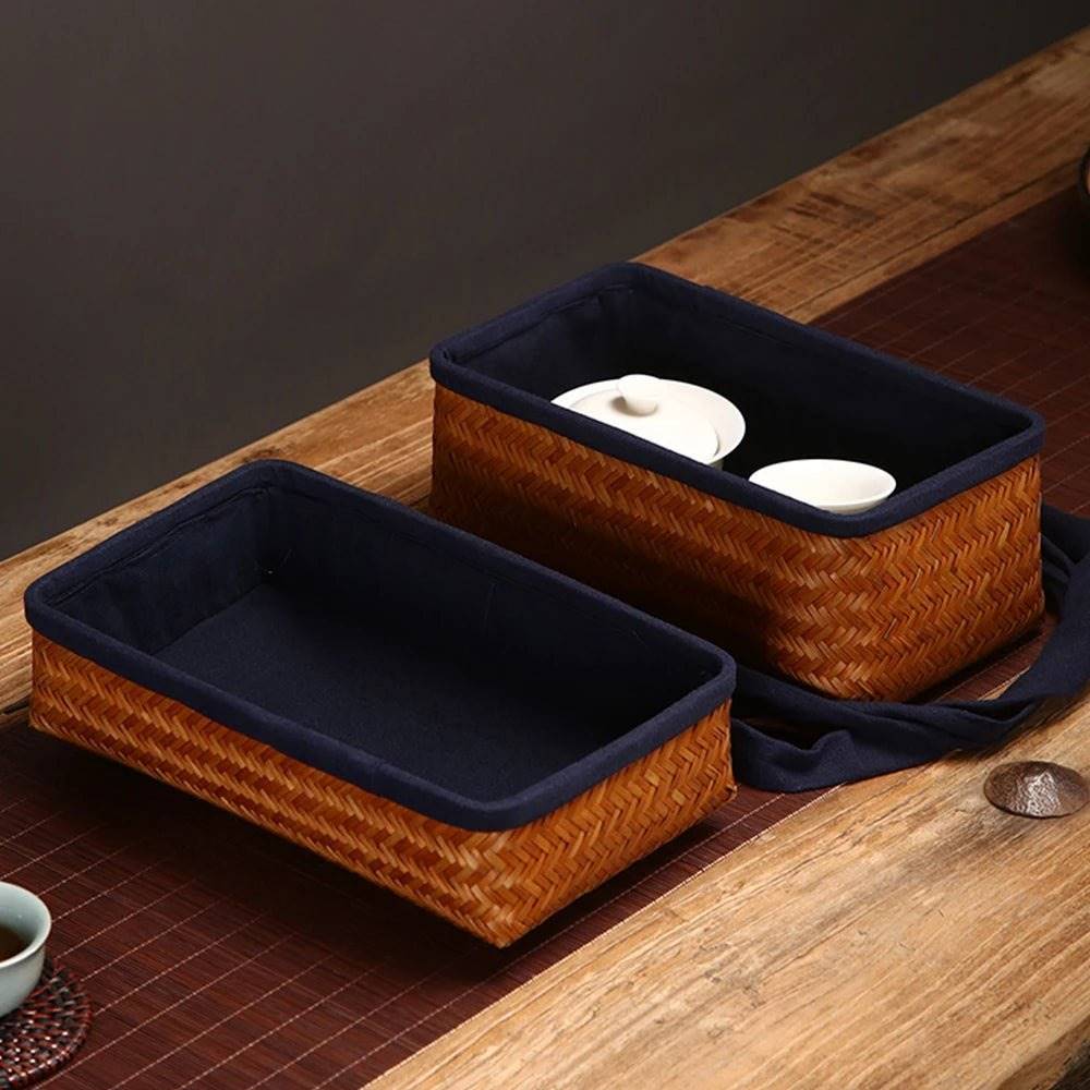 Chic Bamboo Retro Storage Box - Handcrafted Bamboo Collection Case-Home&Kitchen-BambooChic