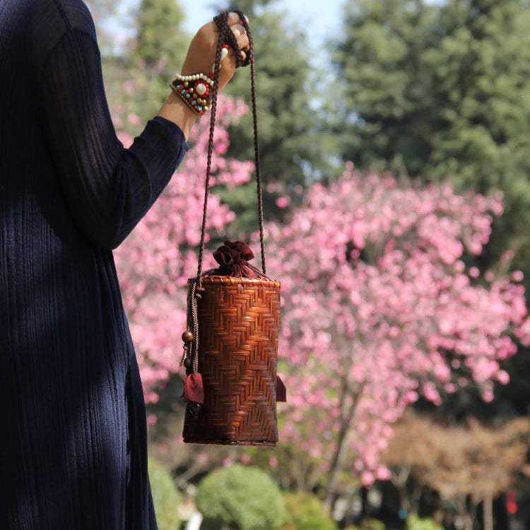 Retro Handmade Mini Natural Bamboo Woven Bag-Bag-BambooChic