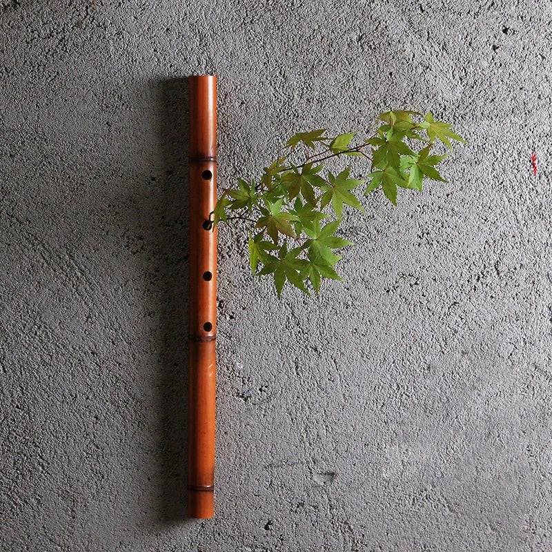 Bamboo Wall-Mounted Vase - Elegant Home Decor-Vases-BambooChic
