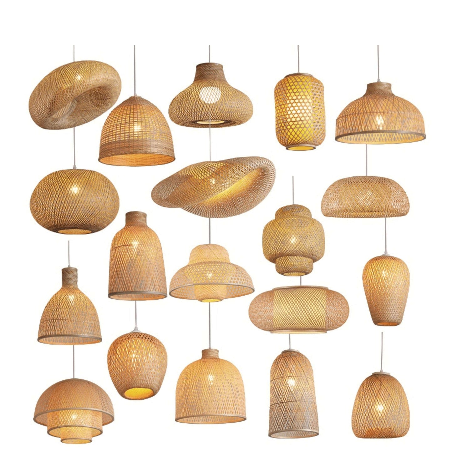 Handmade Natural Bamboo Chandelier-Lamp Shades-BambooChic