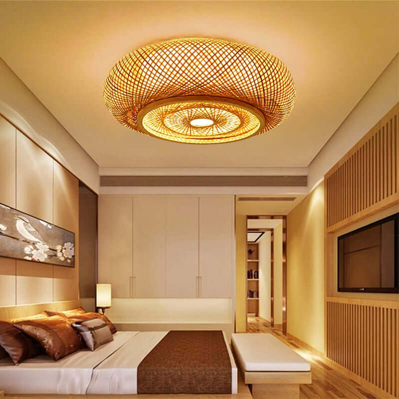 Eco-friendly Bamboo Hanging Ceiling Lamp-Lamp Shades-BambooChic