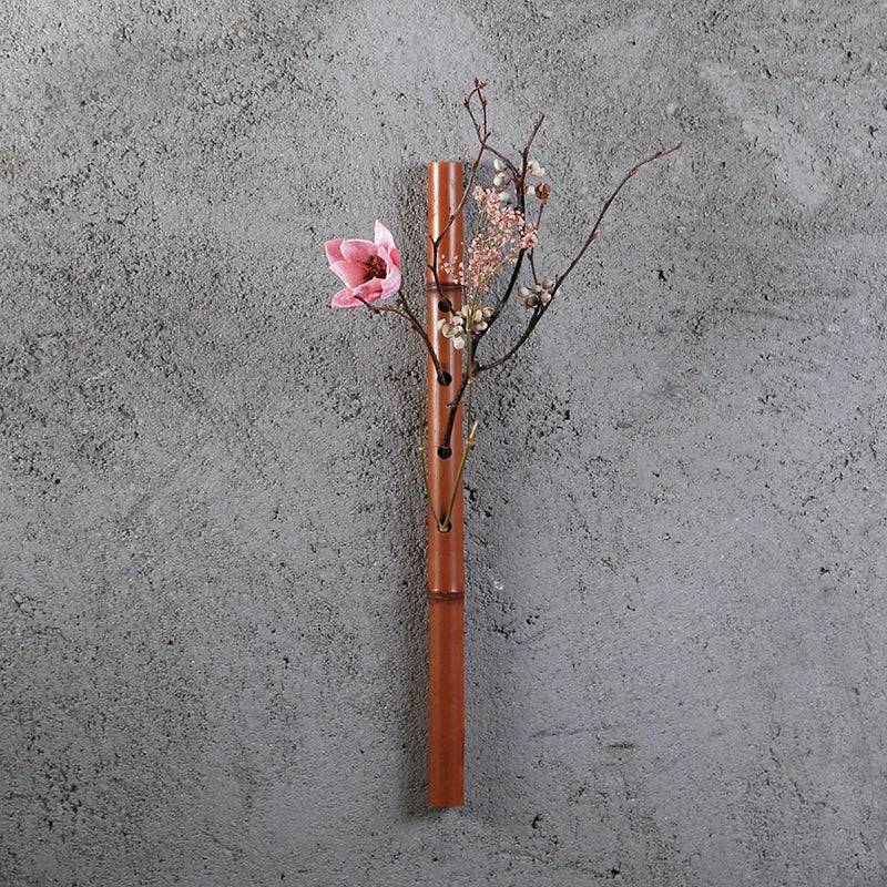 Bamboo Wall-Mounted Vase - Elegant Home Decor-Vases-BambooChic