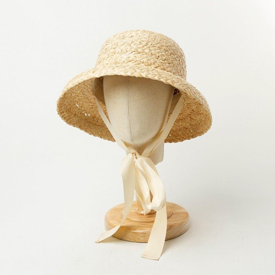 Handmade Kids Raffia Hat-Hat-BambooChic