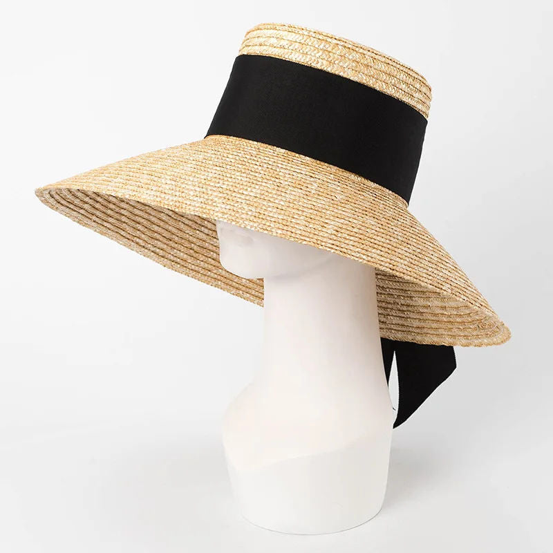 Elegant Wide Brim Straw Hat