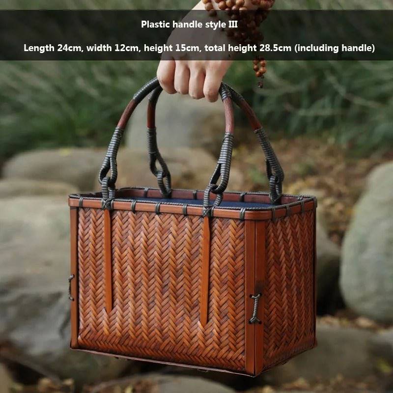 Handcrafted Bamboo Mini Tote - Traditional Chinese Style-Bag-BambooChic