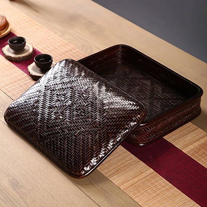 Bamboo Lacquerware Hamper - Japanese Storage Box for Cookies & Sushi-Home-BambooChic