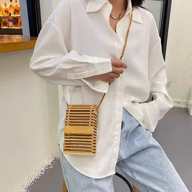 Chic Bamboo Crossbody Bag - Eco-Friendly Summer Phone Purse-Bag-BambooChic