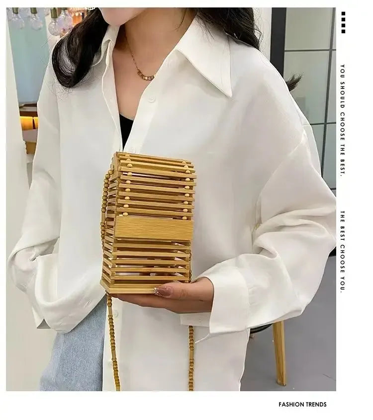 Chic Bamboo Crossbody Bag - Eco-Friendly Summer Phone Purse-Bag-BambooChic