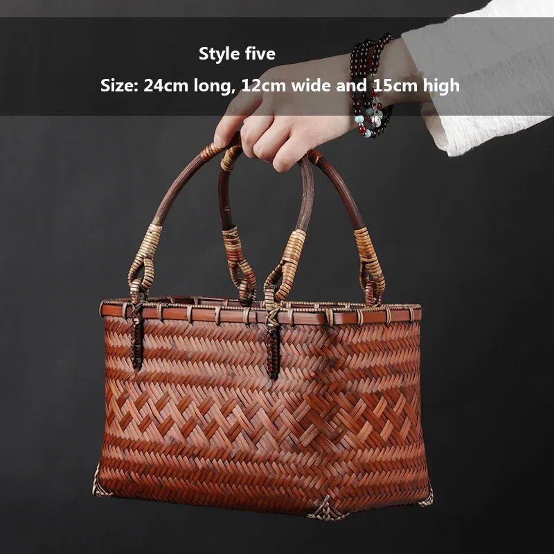Handcrafted Bamboo Mini Tote - Traditional Chinese Style-Bag-BambooChic