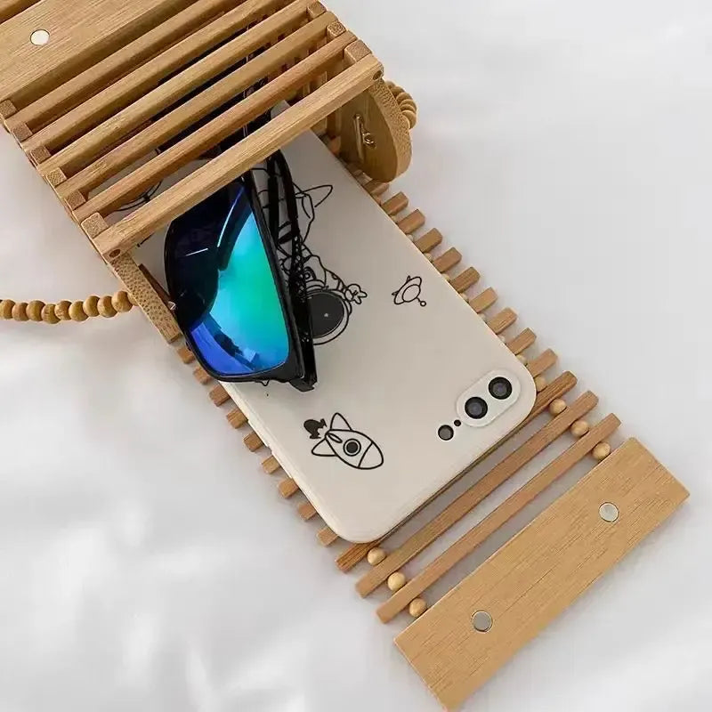 Chic Bamboo Crossbody Bag - Eco-Friendly Summer Phone Purse-Bag-BambooChic