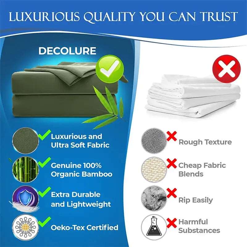 Luxe and Soft Bamboo Sheet Set-Bed Sheets-BambooChic