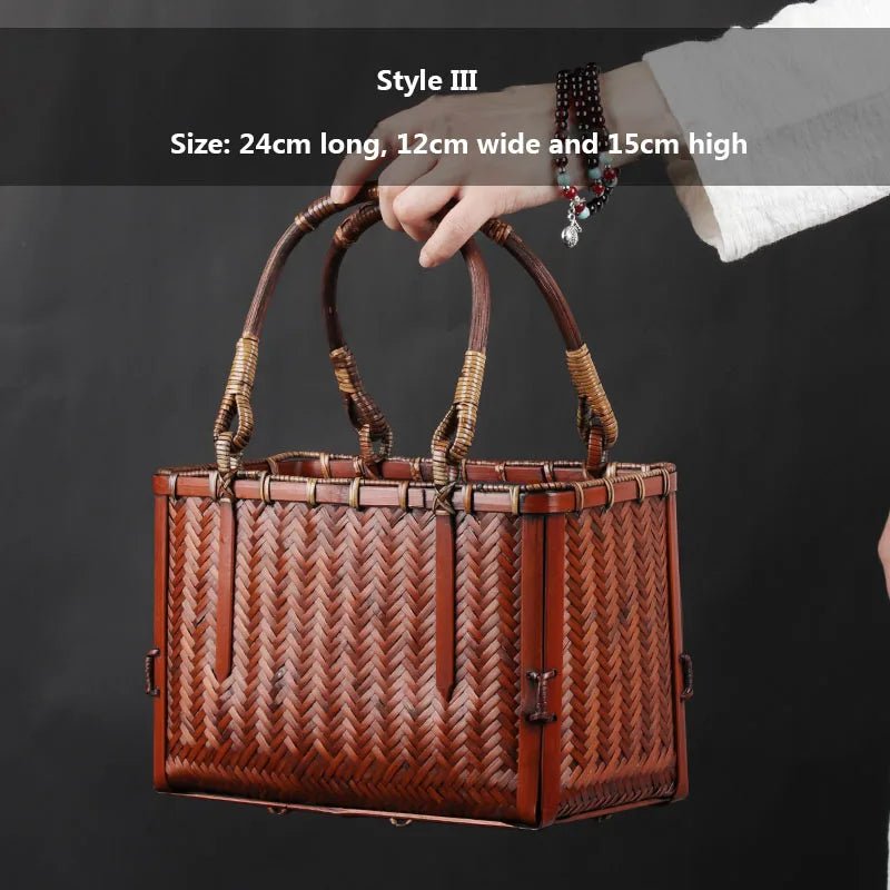 Handcrafted Bamboo Mini Tote - Traditional Chinese Style-Bag-BambooChic