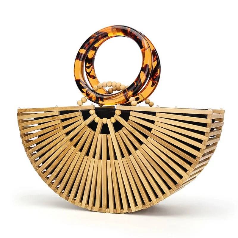 Bamboo Arc Handbag - Eco-Friendly Luxury Beach Bag-Bag-BambooChic