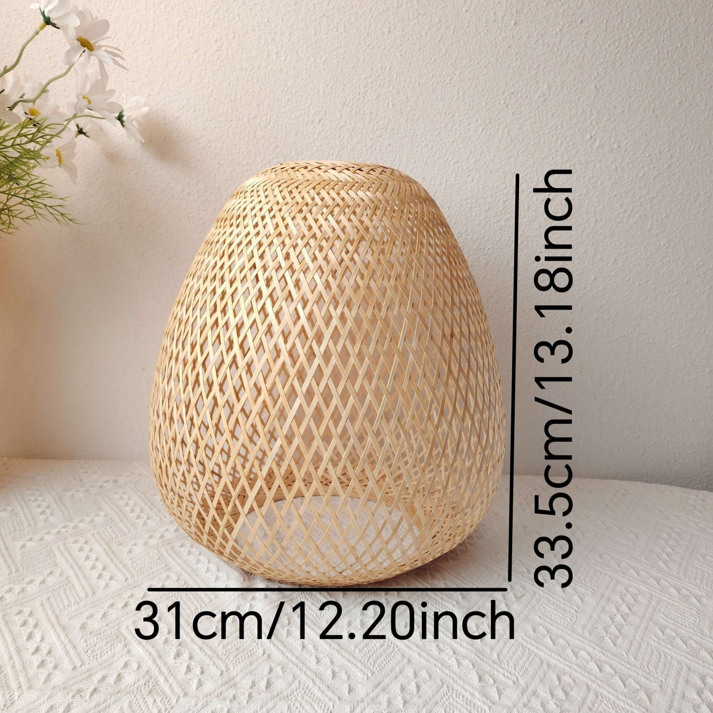 Handwoven Bamboo Pendant Light - Modern Art Deco Style-Lamp Shades-BambooChic