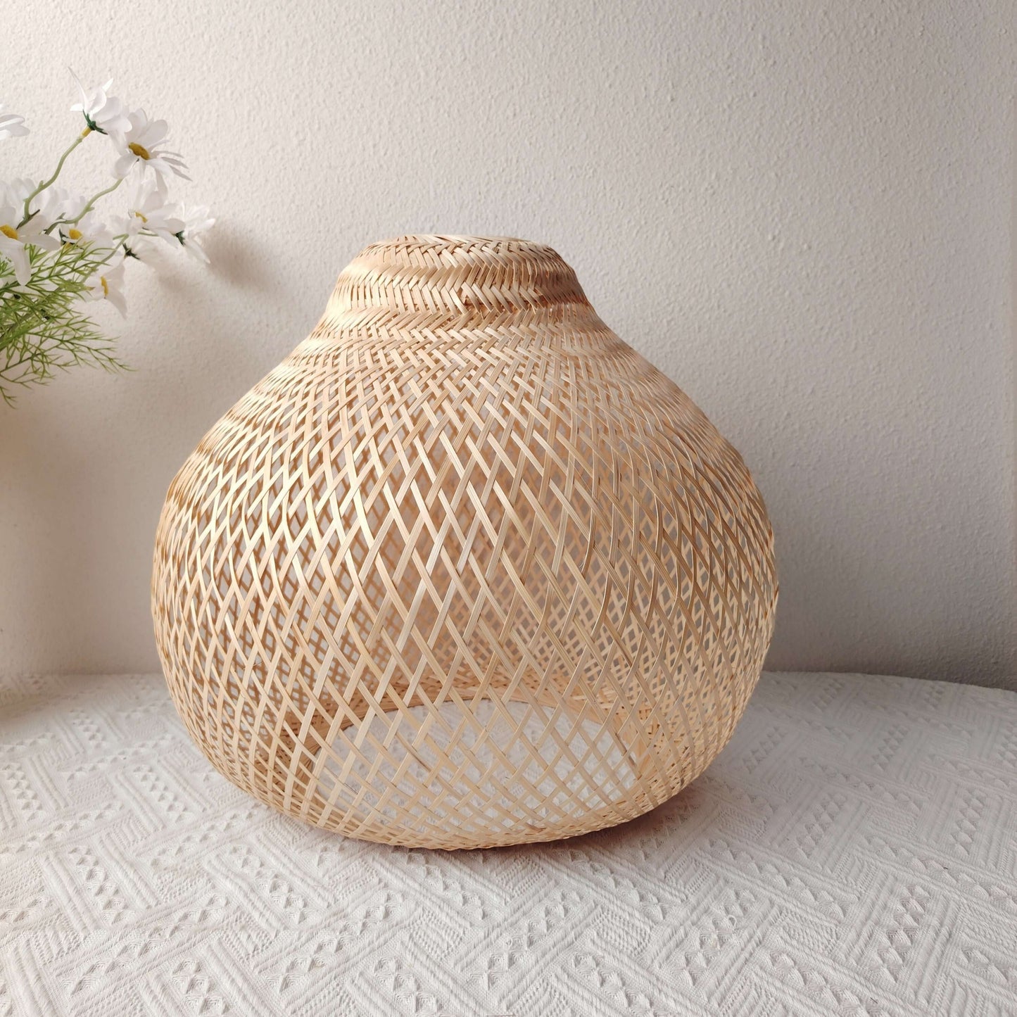 Zen Chic Bamboo Handcrafted Lampshade - Art Deco Elegance for Home Decor-Lamp Shades-BambooChic