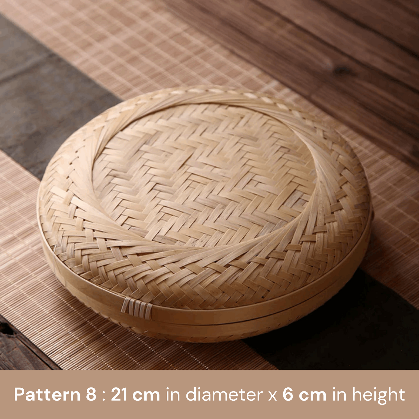 Handwoven Bamboo Tea Cake Storage Box-BambooChic