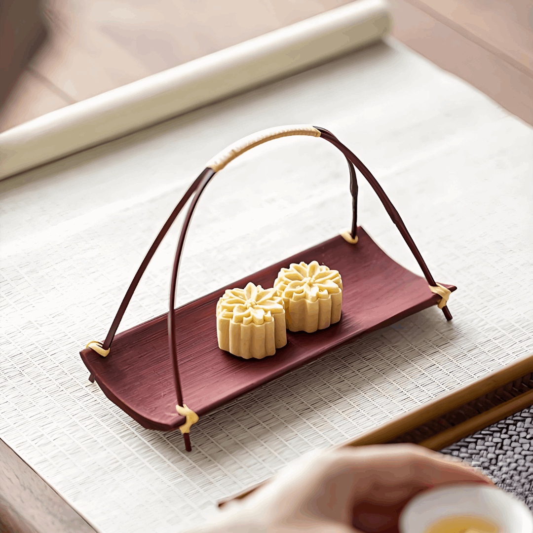 Handcrafted Zen-Inspired Bamboo Snack Tray-BambooChic