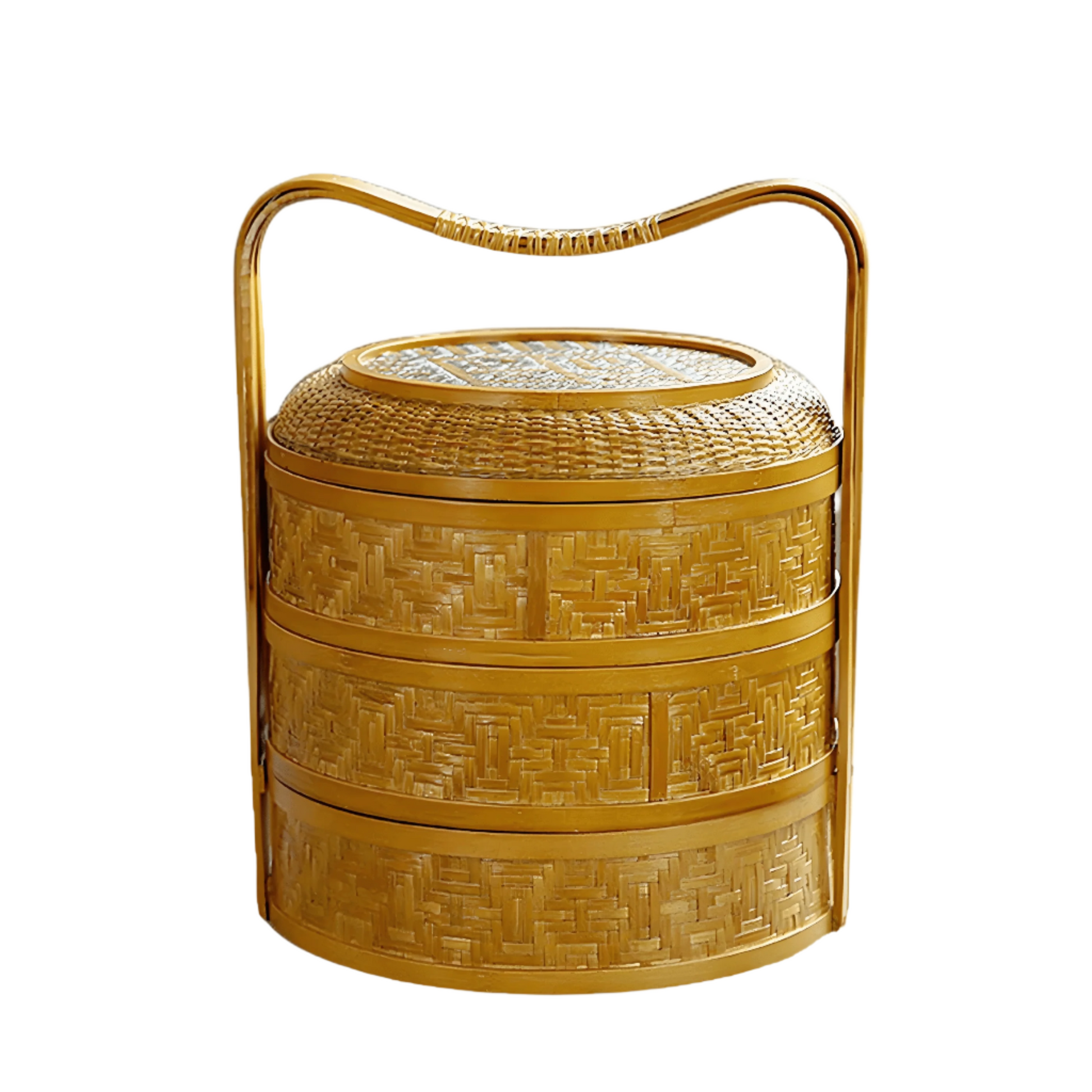 3-Tier Handwoven Bamboo Basket - For food and multipurpose-Home&Kitchen-BambooChic