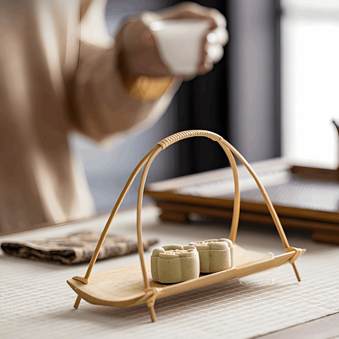 Handcrafted Zen-Inspired Bamboo Snack Tray-BambooChic