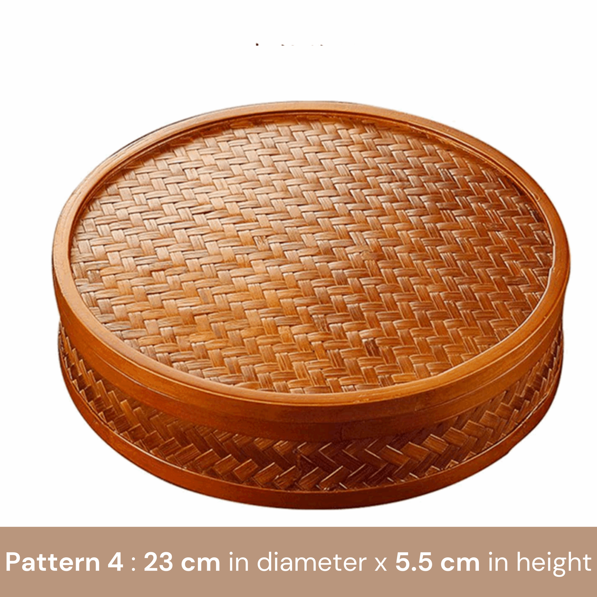 Handwoven Bamboo Tea Cake Storage Box-BambooChic