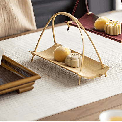 Handcrafted Zen-Inspired Bamboo Snack Tray-BambooChic