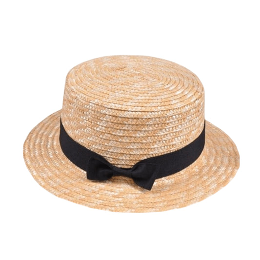 Adorable Kids' Large Brim Straw Sun Hat with Bowknot-BambooChic