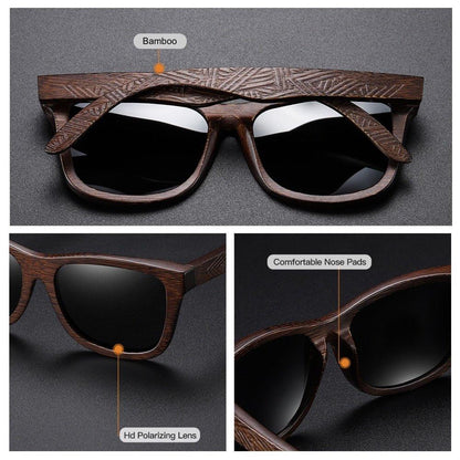 Eco-Friendly Handmade Bamboo Sunglasses with Gift Box - Stylish & Sustainable Eyewear-BambooChic