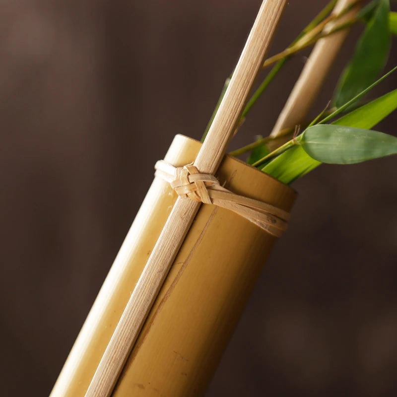 Zen Natural Bamboo Vase for Hydroponics - Minimalist Tabletop Decor-BambooChic