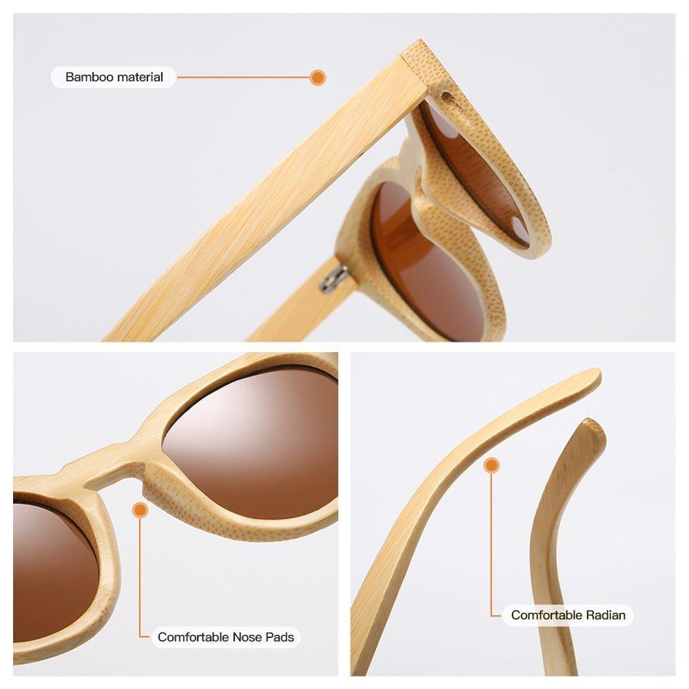 Bamboo Sunglasses with Polarized UV400 Protection-BambooChic