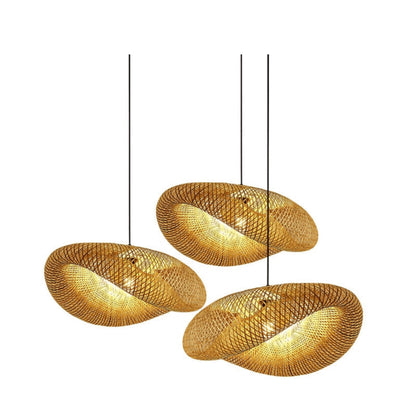 Handmade Bamboo Woven Chandelier-BambooChic