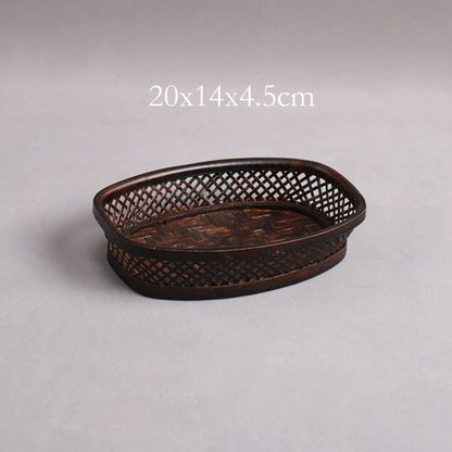 Handmade Bamboo Tea Set Storage Box - Eco-Friendly Chinese Basket-BambooChic