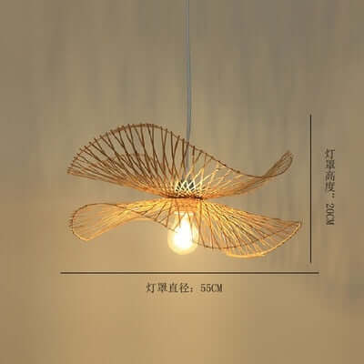 Bamboo Chandelier with Japanese Zen Art Style-BambooChic