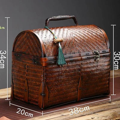 Traditional Bamboo Handcrafted Storage Case-Bag-BambooChic